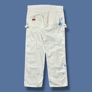 Dickies Painter Pants Carpenter Thrashed Workwear y2k White 36x28